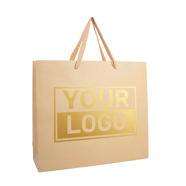 Lieferzeit ca.10 Werktage Geschenktasche bedrucken Warm Sand A3