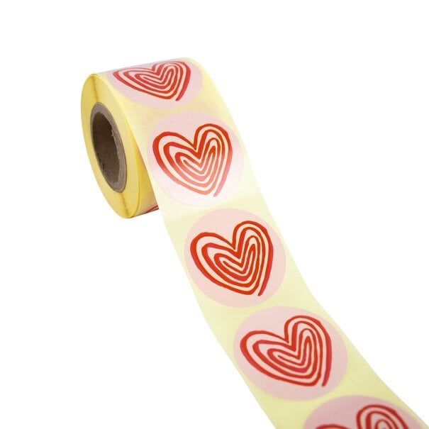 Sofort lieferbar 500x Aufkleber 'Line heart' 50mm