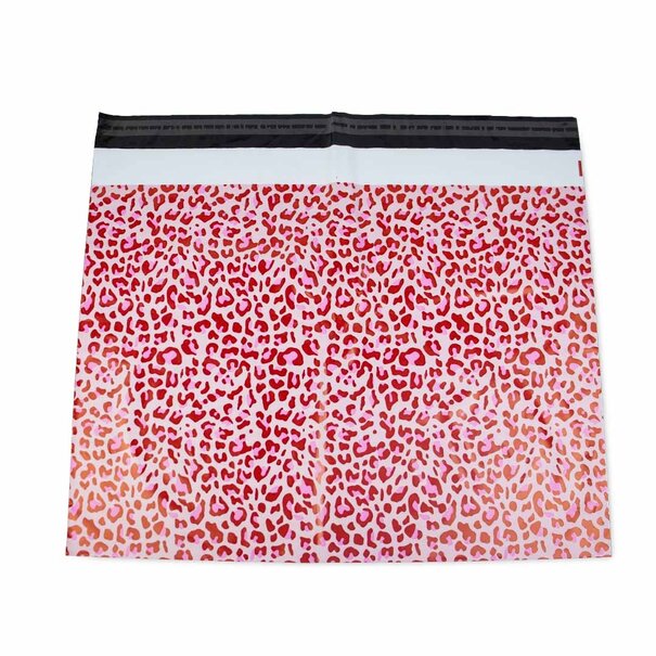 Sofort lieferbar 100x Versandtaschen Leopard Pink XL