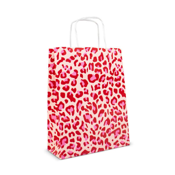 Sofort lieferbar 50x Papiertüten Leopard Pink A5