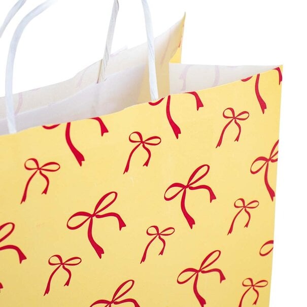 Sofort lieferbar 50x Papiertüten Bows Yellow A4