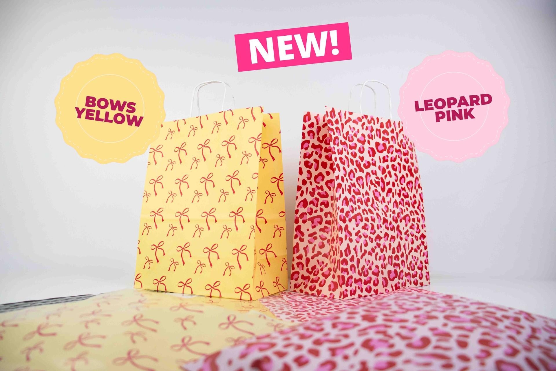 Bows Yellow & Leopard Pink Verpackungen