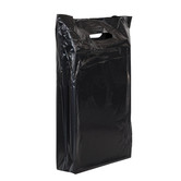 500x Plastic tassen 45x50+2x4cm zwart
