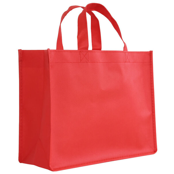 Levering uit voorraad 10x Shopper Rood non woven 32x12x25cm