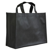 10x Shopper Zwart non woven 32x12x25cm