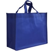 10x Shopper Blauw non woven 32x12x25cm