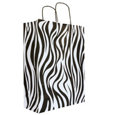 50x papieren tasjes Zebra A3