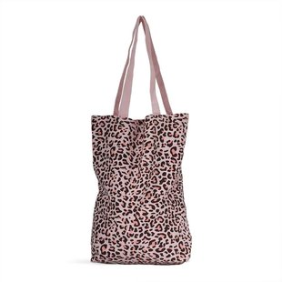 10x canvas shopper Luipaard Roze