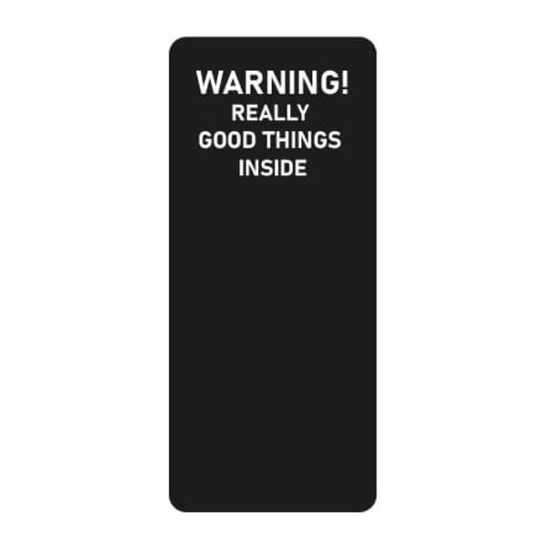 Levering uit voorraad 100x sluitsticker 'Warning: Really Good Things Inside'