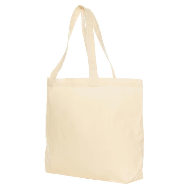 Levering uit voorraad 10x canvas tas 48x36+11cm Ecru