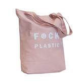 10x canvas shopper 'F*ck Plastic'