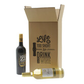 Wijndoos 'Life is...' + gratis 2-fles inlay