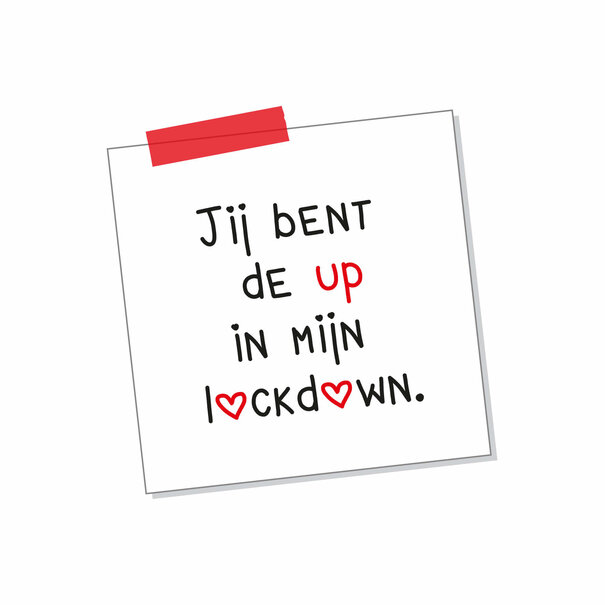 Levertijd ca. 5 werkdagen Papieren Valentijn tasjes A4 'Lockdown'