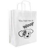 Papieren tasjes A4 'You had me at woof'