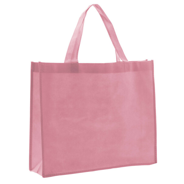 Levering uit voorraad 10x Shopper Oud Roze non woven 42x12x35cm