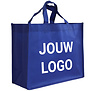 Shopper bedrukken Blauw non woven 32x12x25cm - Spoed