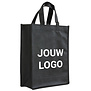 Shopper bedrukken Zwart non woven 24x10x30cm - Spoed