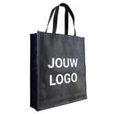 10x Shopper bedrukken Zwart non woven 40x9x42cm - Spoed