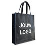 10x Shopper bedrukken Zwart non woven 40x9x42cm - Spoed
