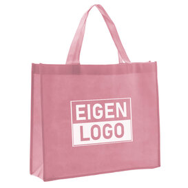 Shopper bedrukken Roze non woven 42x12x35cm - Spoed