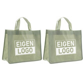 Shopper bedrukken Groen non woven 32x12x25cm - Spoed