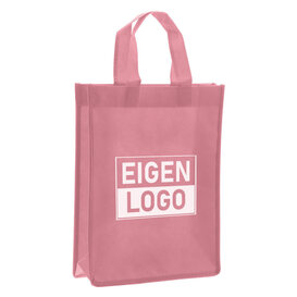 Shopper bedrukken Roze non woven 24x10x30cm - Spoed