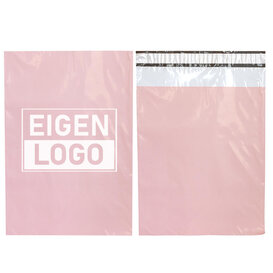 Roze verzendzakken bedrukken Medium - 1 kleur