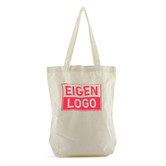 Katoenen tas bedrukken met NEON - 38x42+10cm Ecru