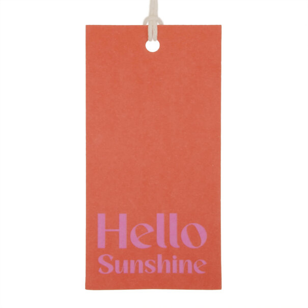 Levering uit voorraad 50x Cadeaulabels 'Hello Sunshine' Rood-Roze