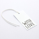 50x Cadeaulabels 'With love' Wit