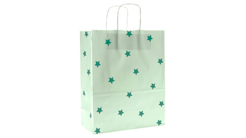 50x papieren tasjes Stars A4