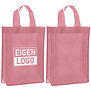 Shopper bedrukken Roze non woven 24x10x30cm - Spoed