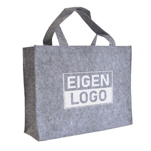 Levertijd ca.10 werkdagen Vilten tassen Licht grijs 41x11x30cm