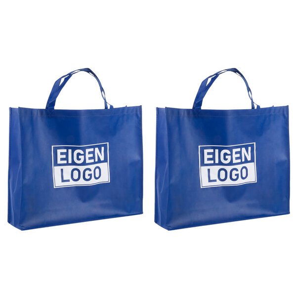 Spoedlevering: Levertijd ca. 7 werkdagen Shopper bedrukken Dark Blue non woven 54x14x45cm - Spoed