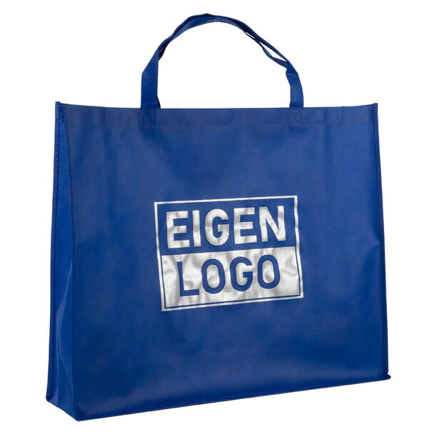 Spoedlevering: Levertijd ca. 7 werkdagen Shopper bedrukken Dark Blue non woven 54x14x45cm - Spoed