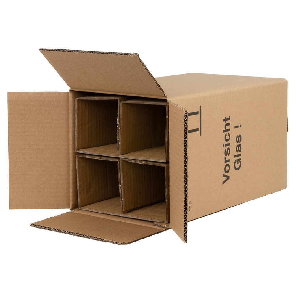 Verzenddoos voor 2 Wijnflessen met Inlay 204*108*368mm