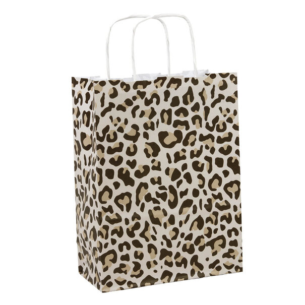 Levering uit voorraad 50x papieren tasjes Leopard A5