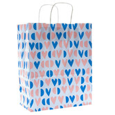 Outlet - 50x papieren tasjes  Happy Hearts A4 - MISDRUK