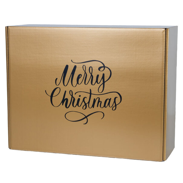 Levering uit voorraad Kerstdozen Goud 380x300x140mm