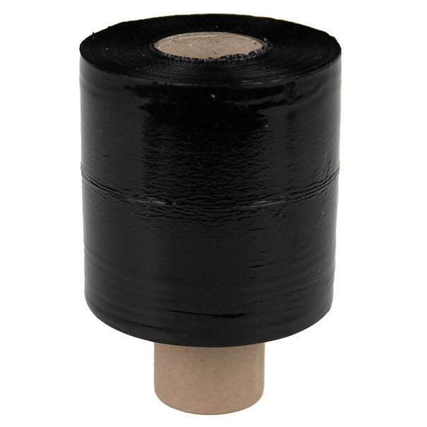 Levering uit voorraad Bundelfolie Zwart 10cmx250mtr 23my