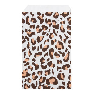 200x Papieren Zakjes Leopard 12x19cm