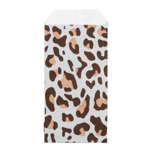 200x Papieren Zakjes Leopard 7x13cm
