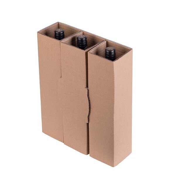 Levering uit voorraad Inlay Wijnverzenddoos 3 fles