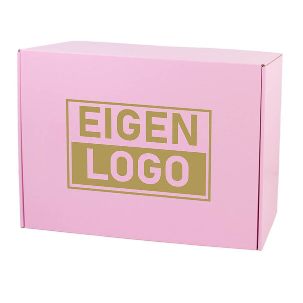 Levertijd ca.10 werkdagen Postdozen bedrukken Pink Lavender 380x300x140mm