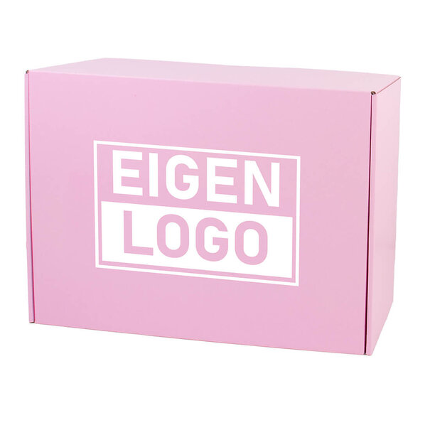 Levertijd ca.10 werkdagen Postdozen bedrukken Pink Lavender 380x300x140mm