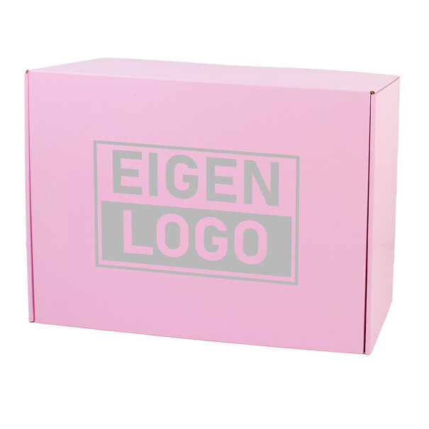 Levertijd ca.10 werkdagen Postdozen bedrukken Pink Lavender 380x300x140mm