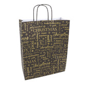 50x papieren Kersttasjes A3 International