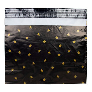 100x verzendzakken Stars Gold XL