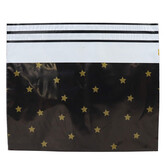 100x verzendzakken Black Stars Gold Large