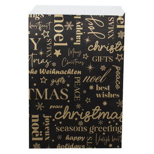 200x Papieren Zakjes Christmas International 17x25cm